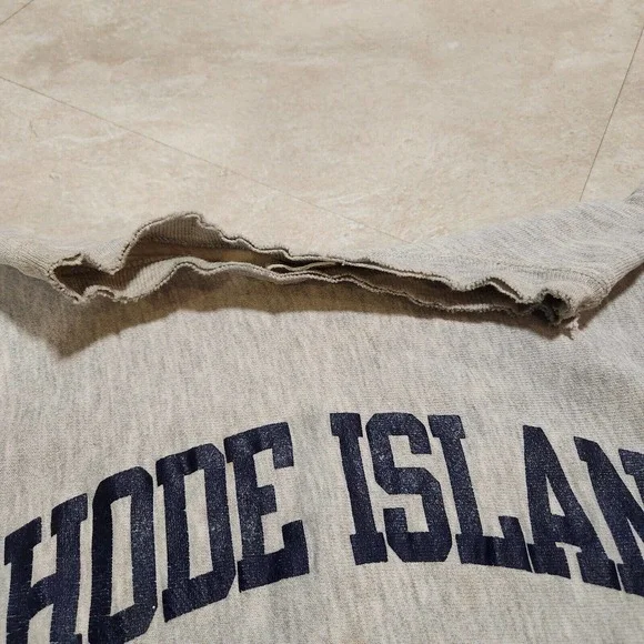 VTG 80s Rhode Island Champion Reverse Weave Warmup Men 2XL University Sweatshirt